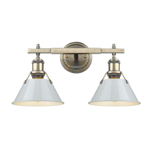 Orwell Two Light Bath Vanity Aged Brass