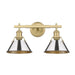 Golden - 3306-BA2 BCB-CH - Two Light Bath Vanity - Orwell - Brushed Champagne Bronze
