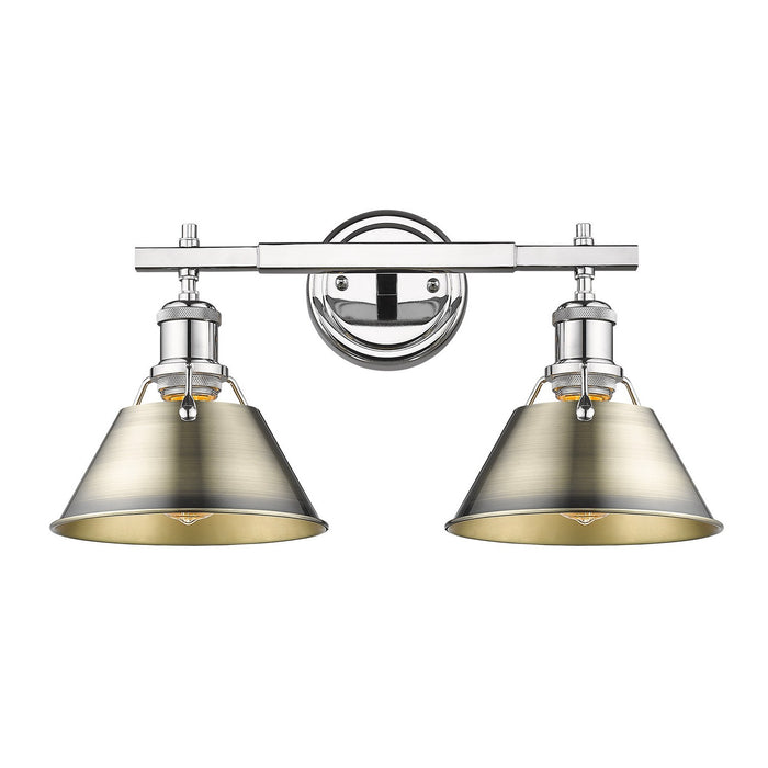 Golden - 3306-BA2 CH-AB - Two Light Bath Vanity - Orwell - Chrome