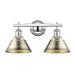 Golden - 3306-BA2 CH-AB - Two Light Bath Vanity - Orwell - Chrome
