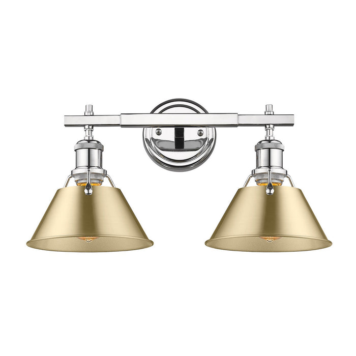 Golden - 3306-BA2 CH-BCB - Two Light Bath Vanity - Orwell - Chrome