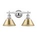Golden - 3306-BA2 CH-BCB - Two Light Bath Vanity - Orwell - Chrome