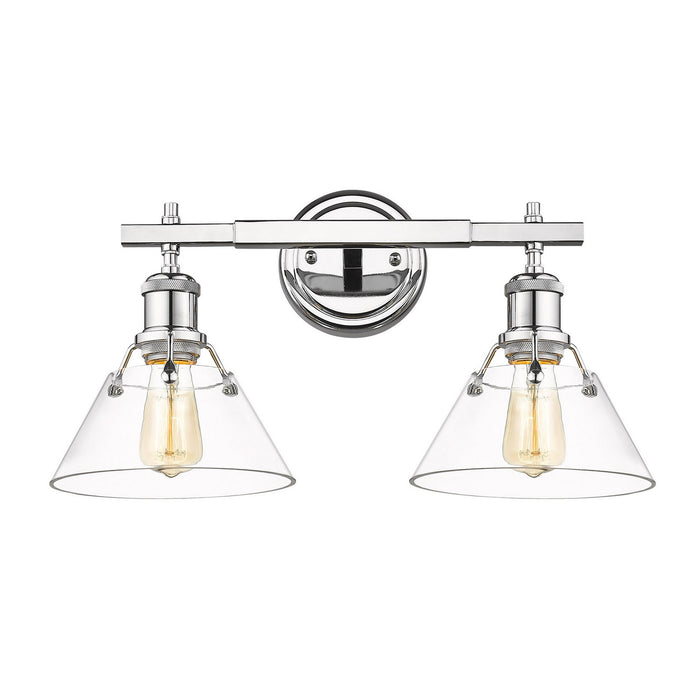 Golden - 3306-BA2 CH-CLR - Two Light Bath Vanity - Orwell - Chrome