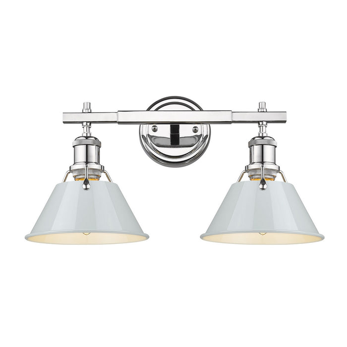 Golden - 3306-BA2 CH-DB - Two Light Bath Vanity - Orwell - Chrome