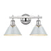 Golden - 3306-BA2 CH-DB - Two Light Bath Vanity - Orwell - Chrome