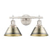 Golden - 3306-BA2 PW-AB - Two Light Bath Vanity - Orwell - Pewter