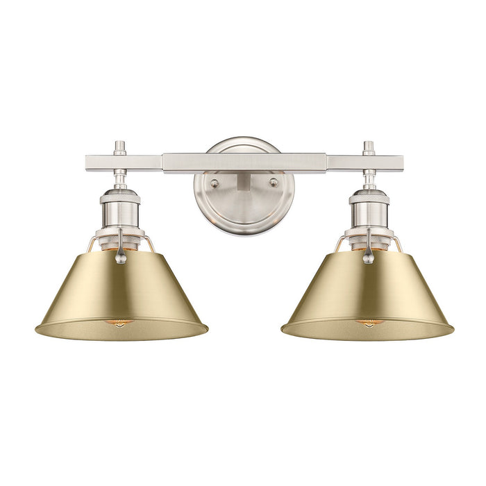 Golden - 3306-BA2 PW-BCB - Two Light Bath Vanity - Orwell - Pewter