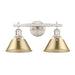 Golden - 3306-BA2 PW-BCB - Two Light Bath Vanity - Orwell - Pewter