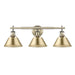 Golden - 3306-BA3 AB-BCB - Three Light Bath Vanity - Orwell - Aged Brass