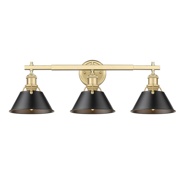 Golden - 3306-BA3 BCB-BLK - Three Light Bath Vanity - Orwell - Brushed Champagne Bronze