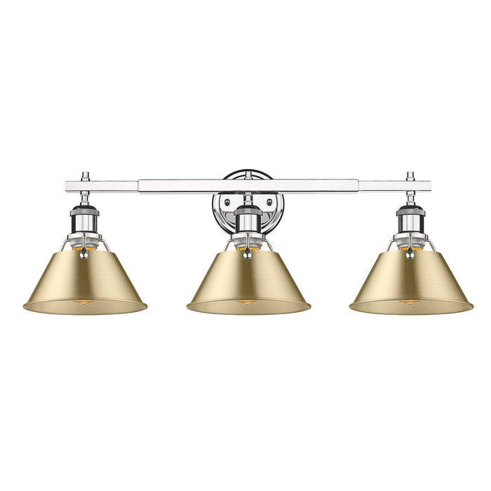Golden - 3306-BA3 CH-BCB - Three Light Bath Vanity - Orwell - Chrome