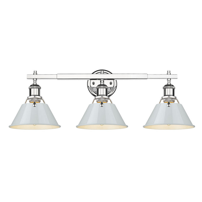 Golden - 3306-BA3 CH-DB - Three Light Bath Vanity - Orwell - Chrome