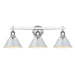 Golden - 3306-BA3 CH-DB - Three Light Bath Vanity - Orwell - Chrome