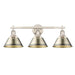 Golden - 3306-BA3 PW-AB - Three Light Bath Vanity - Orwell - Pewter