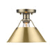 Golden - 3306-FM AB-BCB - One Light Flush Mount - Orwell - Aged Brass