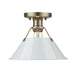 Golden - 3306-FM AB-DB - One Light Flush Mount - Orwell - Aged Brass