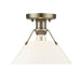 Golden - 3306-FM AB-OP - One Light Flush Mount - Orwell - Aged Brass
