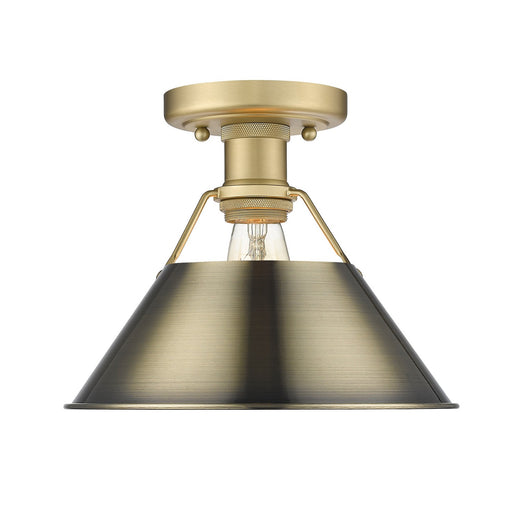 Orwell One Light Flush Mount Brushed Champagne Bronze