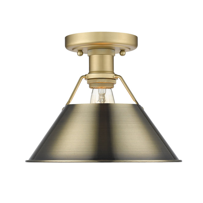 Golden - 3306-FM BCB-AB - One Light Flush Mount - Orwell - Brushed Champagne Bronze