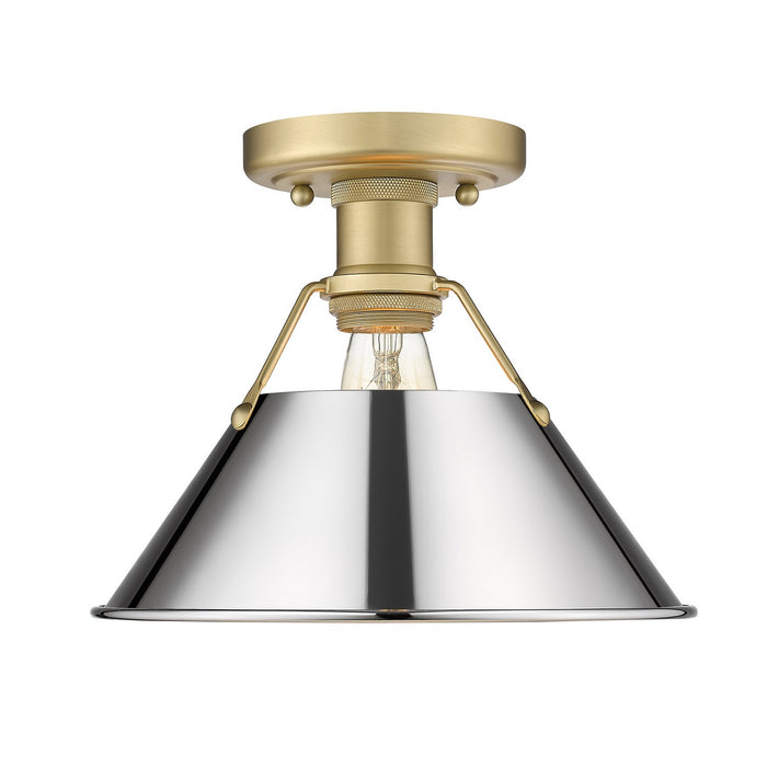 Golden - 3306-FM BCB-CH - One Light Flush Mount - Orwell - Brushed Champagne Bronze