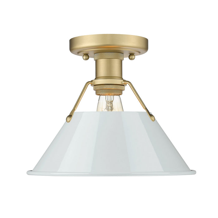 Golden - 3306-FM BCB-DB - One Light Flush Mount - Orwell - Brushed Champagne Bronze