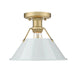 Golden - 3306-FM BCB-DB - One Light Flush Mount - Orwell - Brushed Champagne Bronze