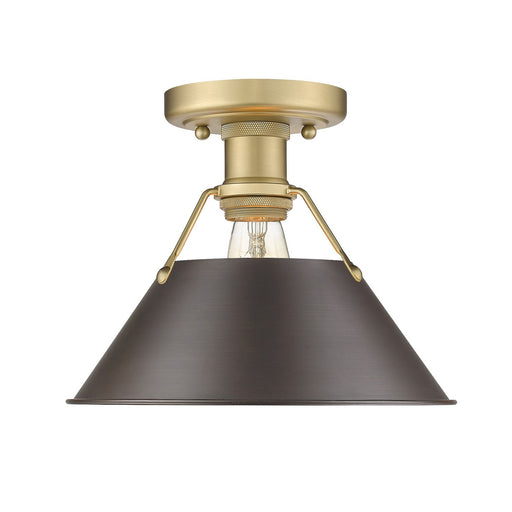 Orwell One Light Flush Mount Brushed Champagne Bronze