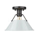 Golden - 3306-FM BLK-DB - One Light Flush Mount - Orwell - Matte Black