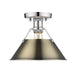 Golden - 3306-FM CH-AB - One Light Flush Mount - Orwell - Chrome