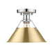 Golden - 3306-FM CH-BCB - One Light Flush Mount - Orwell - Chrome