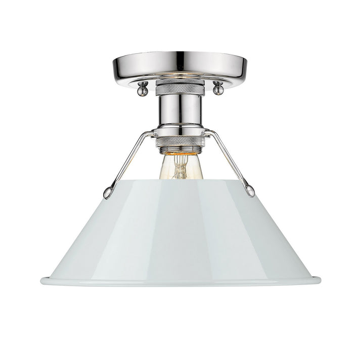 Golden - 3306-FM CH-DB - One Light Flush Mount - Orwell - Chrome