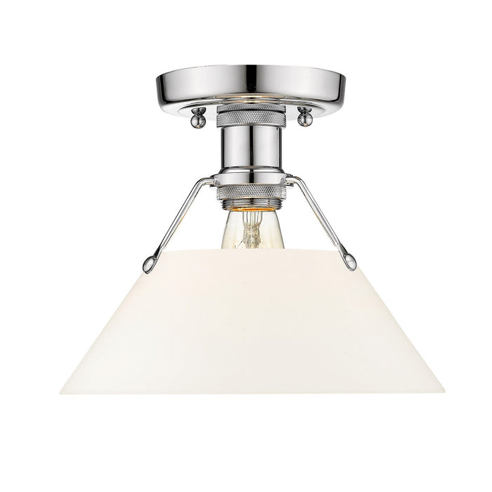 Golden - 3306-FM CH-OP - One Light Flush Mount - Orwell - Chrome