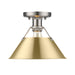 Golden - 3306-FM PW-BCB - One Light Flush Mount - Orwell - Pewter