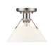 Golden - 3306-FM PW-OP - One Light Flush Mount - Orwell - Pewter