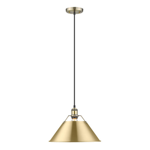 Orwell One Light Pendant Aged Brass