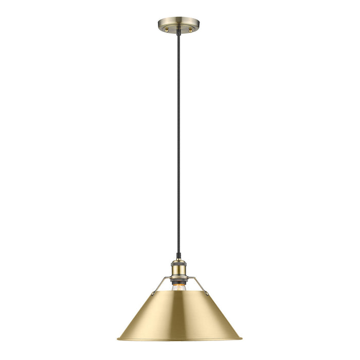 Golden - 3306-L AB-BCB - One Light Pendant - Orwell - Aged Brass