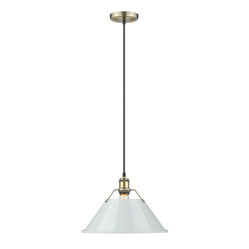 Orwell One Light Pendant Aged Brass