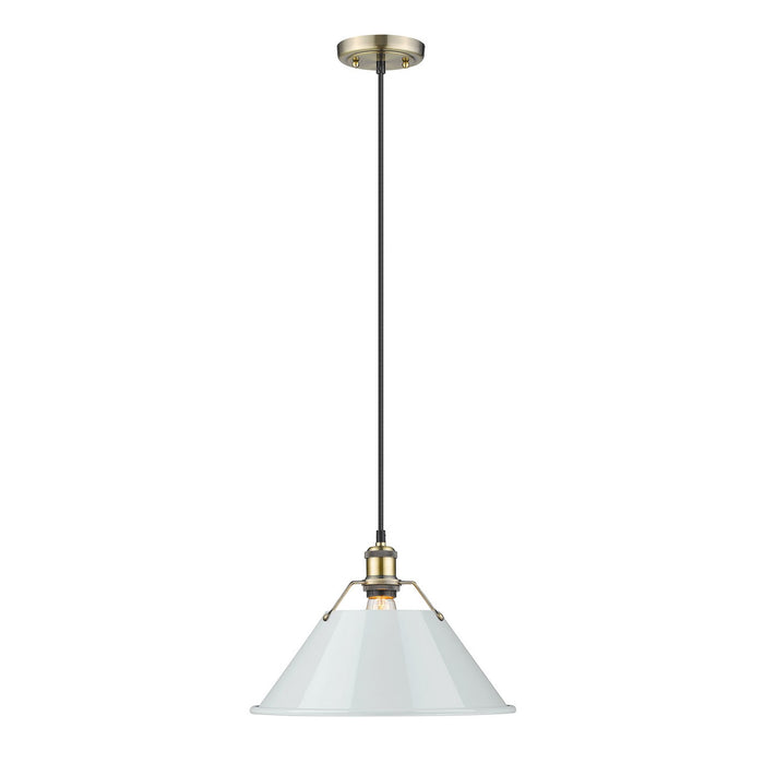 Golden - 3306-L AB-DB - One Light Pendant - Orwell - Aged Brass