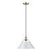 Golden - 3306-L AB-DB - One Light Pendant - Orwell - Aged Brass