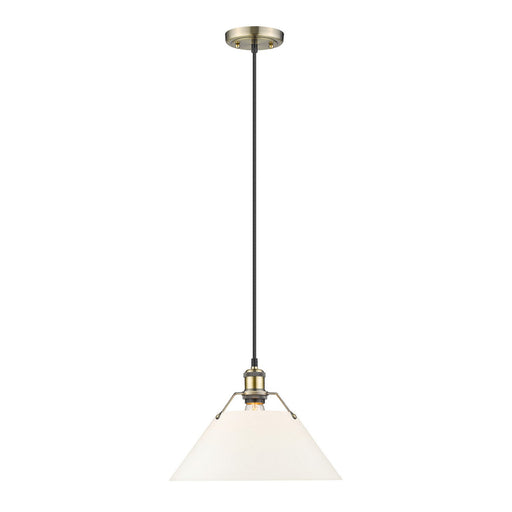 Orwell One Light Pendant Aged Brass