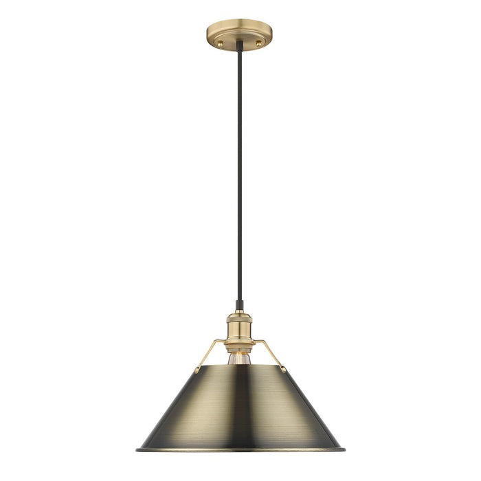 Golden - 3306-L BCB-AB - One Light Pendant - Orwell - Brushed Champagne Bronze