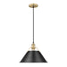 Golden - 3306-L BCB-BLK - One Light Pendant - Orwell - Brushed Champagne Bronze