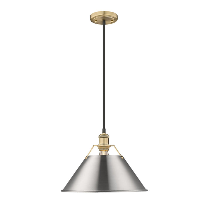 Golden - 3306-L BCB-PW - One Light Pendant - Orwell - Brushed Champagne Bronze