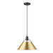 Golden - 3306-L BLK-BCB - One Light Pendant - Orwell - Matte Black