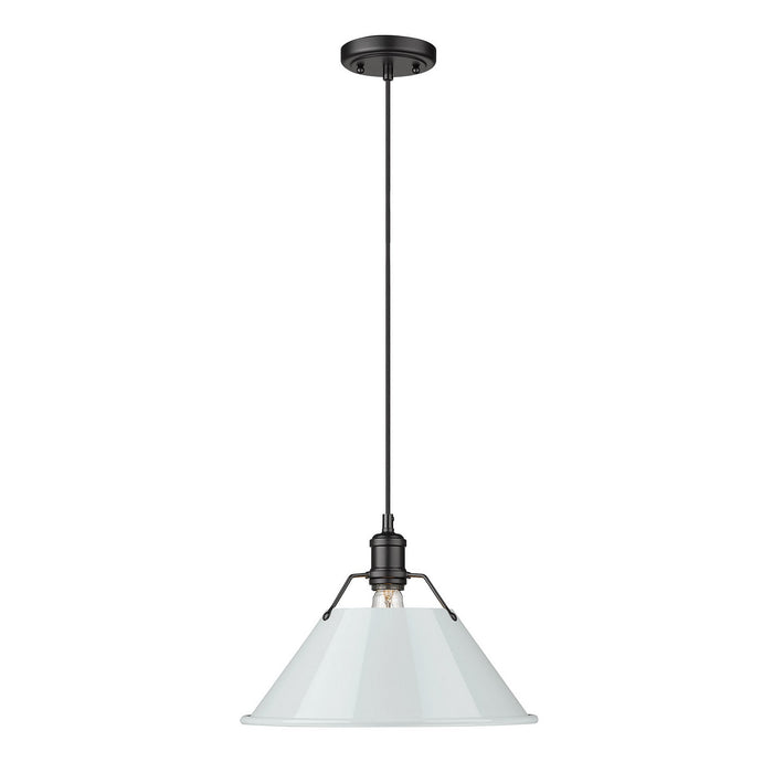 Golden - 3306-L BLK-DB - One Light Pendant - Orwell - Matte Black