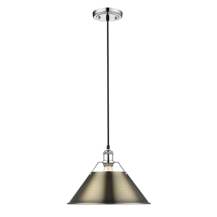 Golden - 3306-L CH-AB - One Light Pendant - Orwell - Chrome