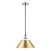 Golden - 3306-L CH-BCB - One Light Pendant - Orwell - Chrome