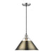 Golden - 3306-L PW-AB - One Light Pendant - Orwell - Pewter