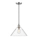 Golden - 3306-L PW-CLR - One Light Pendant - Orwell - Pewter