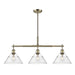Golden - 3306-LP AB-CLR - Three Light Linear Pendant - Orwell - Aged Brass